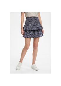 Only, Unisex, Only Minirock &raquo;ONLZOEY LAYRED SKIRT WVN NOOS&laquo; Baumwolle, gesmoktes Taillenb&uuml;ndchen, Volant, night sky aop:fernanda flower, XL (42), 