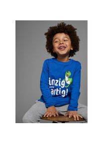 Kidsworld, Unisex, Kidsworld Langarmshirt &raquo;EINZIG NICHT ARTG!&laquo; Langarm, Basic-Passform, bedruckt, Rundhalsausschnitt, royalblau, 128/134, Langarmshirt