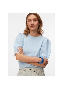 V&eacute;ro Moda Vero Moda, Unisex, Rundhalspullover &raquo;VMDOFFY 2/4 O-NECK PULLOVER GA NOOS&laquo; Materialmix, regular fit, cashmere blau detail:melange, L, Pullover von Vero