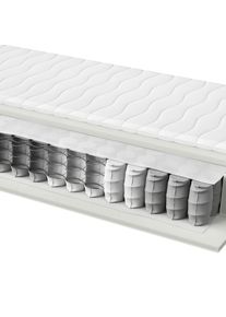 Sleeptex Taschenfederkernmatratze , Weiss , Textil , H2 , rechteckig , 90x200 cm , Oeko-Tex&reg; Standard 100 , Bezug abnehmbar/waschbar, alternative Gr&ouml;ssen erh&auml;ltlich , Schlafzimmer, Matratzen, Matratzen