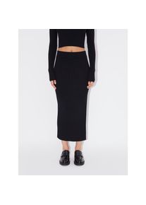 Leger, Unisex, LeGer Strickrock &raquo;Phoebe, LeGer by Lena Gercke&laquo; mit seitlichen, hohen Schlitz und elastischem Bund, schwarz, 40, Midirock von LeGer