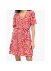Vila, Unisex, Minikleid &raquo;VIGRACE V-NECK S/S SHORT DRESS - NOOS&laquo; Sommerkleid, hibiscus aop:dot sandshell, 34, N-Gr, Kurzes Kleid von Vila