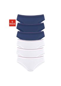 H.I.S. H.I.S, Unisex, Bikinislip 6er-Pack, aus elastischer Baumwoll-Qualit&auml;t, marine, wei&szlig;, 48/50, H.I.S Bikinislips im 6er-Pack