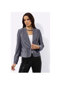 CR&Eacute;ATION L Creation L, Unisex, creation L Jerseyblazer &raquo;Jersey-Blazer&laquo;, silberfarben, marine, 46, super bequeme Jersey-Qualit&auml;t