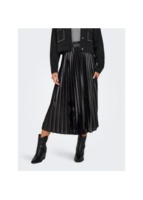 Only, Unisex, Only Plisseerock &raquo;ONLLYON PLEATED SHINE SKIRT JRS NOOS&laquo;, schwarz, S (36), Langer Faltenrock von Only