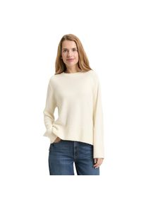 Tom Tailor, Unisex, Tom Tailor Rundhalspullover mit Rippb&uuml;ndchen, whisper wei&szlig;, M, Pullover von Tom Tailor