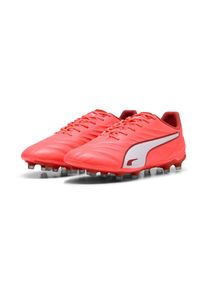 Puma, Unisex, Puma Fussballschuh &raquo;KING PRO FG/AG&laquo; f&uuml;r Rasen- und Kunstrasenpl&auml;tze, glowing rot, Puma wei&szlig;, rot fire, 47, Herausnehmbare Einlegesohle 