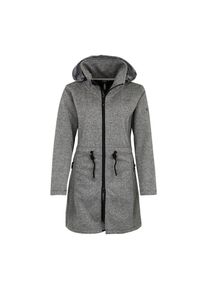 Deproc Active, Unisex, DEPROC Active Softshellparka &raquo;KEDGWICK WOMEN LONG&laquo; Softshellmantel in urbaner Strickfleeceoptik, grau, 36 (S), Softshellmantel 