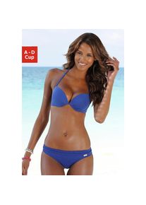 Buffalo, Unisex, Push-Up-Bikini-Top &raquo;Happy&laquo; in mehreren Trendfarben, blau, 38, Cup D, Wattierte Cups