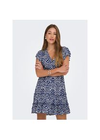 Only, Unisex, Only Minikleid &raquo;ONLCLAUDETTE LIFE SS MINI DRESS WVN NOOS&laquo; Sommerkleid, ombre blau aop:claudette grafic, M, N-Gr, Kurzes Kleid von Only