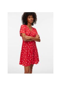 Vero Moda, Unisex, Minikleid &raquo;VMKORA S/S SHORT DRESS WVN BTQ&laquo; Viskose, poinsettia aop:kora dots, L, N-Gr, Kurzes Kleid von Vero Moda