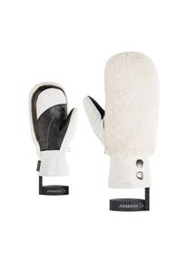 Ziener, Unisex, F&auml;ustlinge &raquo;KATNISS-Z DAMEN&laquo; wasserabweisend, extra warm, Kunstfell, Lederinnenhand, wei&szlig;, L, Warmer Skihandschuh durch Ziener 