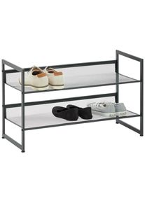 Xora Schuhregal , Schwarz , Metall , 72x40x30 cm , Typenauswahl, stehend , Garderobe, Schuhaufbewahrung, Schuhregale