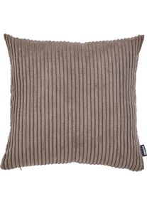 done., done. Dekokissen &raquo;Zoom&laquo; Kissenh&uuml;lle aus modernem Cordstoff, chocolate, Obermaterial: 92% Polyester, 8% Nylon, 1 Stk.