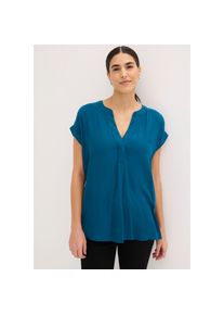 bonprix, Unisex, bonprix Tunika eleganter Look, Kurzarm-Design, Regular Fit, mit Henley-Kragen, blaupetrol, 46, Tunika mit modernem Henley-Kragen f&uuml;r 