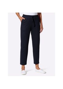 Classic Basics, Unisex, 7/8-Hose, marine, 46, Normalgr&ouml;ssen, Rundum-Dehnbund mit Tunnelzug und Bindeband