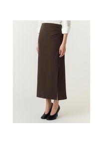 Y.A.S, Unisex, Maxirock &raquo;YASPINA HW LONG SKIRT NOOS&laquo; Baumwollmischung, high waist, chocolate braun, S, Maxirock von YAS