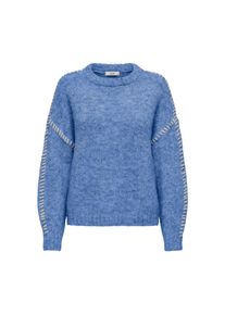 Jacqueline de Yong Jdy, Unisex, JDY Rundhalspullover &raquo;JDYZOEY LIFE L/S ON STITCH PULL KNT NOOS&laquo; mit dekorativen Ziern&auml;hten, ebb and flow detail:with birch stitch, M, 