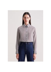 Seidensticker, Unisex, Seidensticker Klassische Bluse 1/1 Kragen Gestreift, braun, XL (42), Passform: Regular