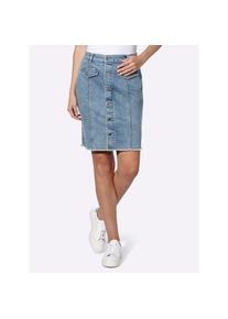 Heine, Unisex, Heine Jeansrock, blau, bleached, 48, modische Waschung