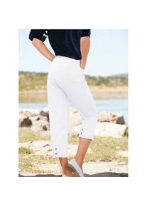 Casual Looks, Unisex, 7/8-Jeans 1 Stk., wei&szlig;, 48, Normalgr&ouml;ssen, 7/8 Hose mit 2 Schmuckkn&ouml;pfen