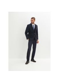 bonprix, Unisex, bonprix Anzug 4-teilig Set, 4 tlg. slim fit mit Sakko, Hose, Weste, Krawatte und Einstecktuch, Slim Fit Passform, dunkelblau, 64, N-