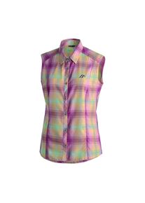 Maier Sports, Unisex, Funktionsbluse &raquo;Paloma&laquo; &auml;rmellose Unisex Bluse, sommerliches Blusen-Shirt, Karobluse, Reg. Fit, lavendel, 36, Karierte &auml;rmellose
