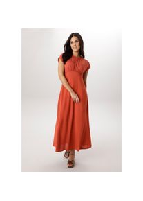 Aniston Selected, Unisex, Aniston SELECTED Maxikleid mit gebogener Unterbrustnaht im Empire-Stil, bronze, 46, N-Gr, Kleid aus weichfallender Viskose -