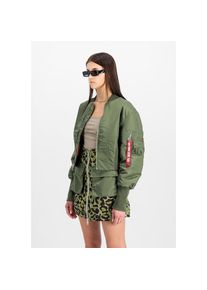 Alpha Industries, Unisex, Bomberjacke &raquo;Waisted MA-1 W&laquo;, sage, gr&uuml;n, XS, Flight Nylon Stoff