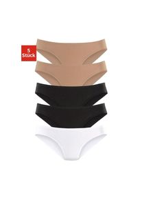 Petite Fleur By Lascana, Unisex, petite fleur by Lascana Bikinislip 5er-Pack, aus elastischer Baumwoll-Qualit&auml;t, beige, schwarz, wei&szlig;, 36/38, 