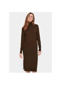 Saint Tropez, Unisex, Strickkleid &raquo;SZ-Roll-neck Long Dress&laquo; mit Rollkragen, mink beige, L (40), N-Gr, Feinstrick: passt sich gut den Bewegungen an und