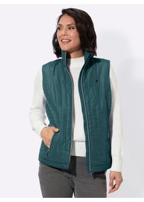 WITT Damen Steppweste mit Zippertaschen, petrol, Gr&ouml;&szlig;e 48, 100% Polyester. Wattierung: 100% Polyester