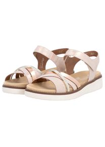 Remonte, Unisex, Riemchensandale , Keilabsatz, Sommerschuh, Sandalette mit herausnehmbarer Softeinlage, ros&eacute;, ros&eacute;goldfarben, goldfarben, 36, Modische