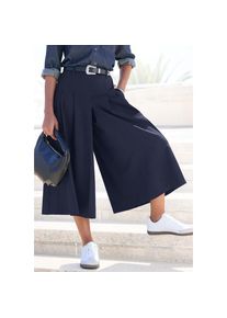 Lascana, Unisex, Lascana Hosenrock &raquo;mit extra weitem Bein und modischen Bundfalten&laquo; weite Anzughose Sommer, sommerliche Eleganz, Business chic, navy, 