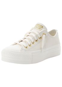 Converse, Unisex, Sneaker &raquo;CHUCK TAYLOR ALL STAR LIFT PLATFORM GOLD&laquo;, egret, egret, gold, 38, Leichter Sneaker von Converse mit Schn&uuml;rung