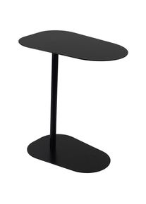 Novel Beistelltisch , Schwarz , Metall , Freiform , Bodenplatte , 38x60x53 cm , Wohnzimmer, Wohnzimmertische, Beistelltisch, Beistelltische rund