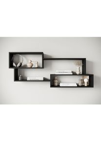 Home Affaire, Home Affaire Wandboard &raquo;Wandregal Trio&laquo; 1 Stk. tlg. Ideal als B&uuml;cherregal, Dekoregal oder Ablage im B&uuml;ro, graphite schwarz matt, 