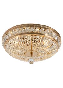 Maytoni Kronleuchter , Goldfarben , Metall, Glas , Vintage , rund , 23.5 cm , RoHS, CE , Lampen & Leuchten, Innenbeleuchtung, Kronleuchter