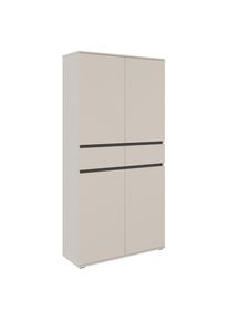 Xora Mehrzweckschrank , Anthrazit, Kaschmir , Kunststoff , 8 F&auml;cher , 2 Schublade(n) Schubladen , 100x200x37 cm , stehend , Waschk&uuml;che, Mehrzweckschrank