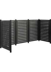 M&uuml;lltonnenverkleidung Lund, Holz, LxBxH 2450 x 850 x 1240 mm