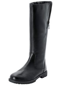 sheego Witt Damen Weitschaftstiefel, schwarz, Gr&ouml;&szlig;e 41, 100% Leder