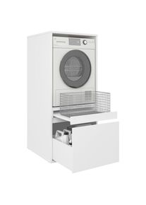 Xora Waschmaschinenschrank , Weiss , Holzwerkstoff , 67.5x151.8x67.5 cm , Waschk&uuml;che, Waschmaschinenschrank