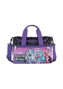 Scooli, Unisex, Turnbeutel &raquo;Monster High 8 l&laquo;, dunkelviolett, schwarz, B/H/T: 33cm x 22cm, Abnehmbarer und verstellbarer Schultergurt