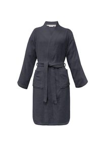 Tom Tailor HOME, Tom Tailor HOME Bademantel &raquo;Kimono COLOR BATH&laquo;, anthrazit, Frottier