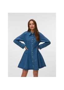 V&eacute;ro Moda Vero Moda, Unisex, Jeanskleid &raquo;VMJESSIE LS SHORT DENIM DRESS NOOS&laquo; Baumwollmischung, medium blau denim, M, N-Gr, Modisches Jeanskleid von Vero Moda - 