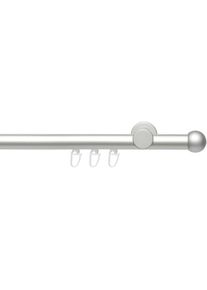 Liedeco, Gardinenstange &raquo;Innenlaufgarnitur 20 mm Power Kugel&laquo; &Oslash; 2 mm 1 l&auml;ufig-l&auml;ufig Fixmass Gardinenstange Komplett, aluminiumfarben, Aluminium, 1 