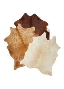 Linea Natura Rinderfell , Braun, Schwarz, Beige , Fell , Echtleder , Rindleder , Tier , Tierform , Farbe zuf&auml;llig , Teppiche & B&ouml;den, Teppich, Schaffell & Kuhfell