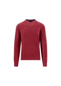 Fynch-Hatton, Unisex, Fynch-Hatton Strickpullover mit Logo-Stickerei, brick, S, Langarmpullover von Fynch-Hatton