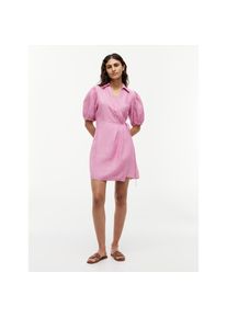 Tommy Hilfiger, Unisex, Wickelkleid &raquo;SUMMER LINEN WRAP TIE SHORT DRS&laquo; reines Leinen, mini classic pink stripe, 40, N-Gr, Sommerkleid von Tommy 