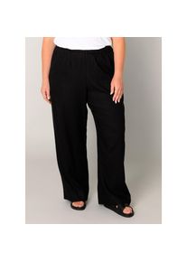 Base Level Curvy, Unisex, Leinenhose &raquo;Yula&laquo; Grosse Gr&ouml;ssen, schwarz, 46, N-Gr, Pants Base Level Curvy